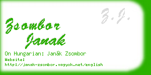 zsombor janak business card