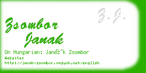 zsombor janak business card